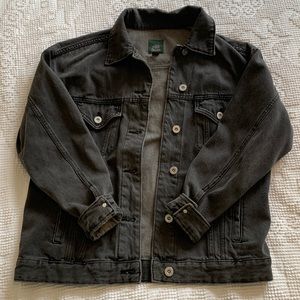 Oversized Black Denim Jacket